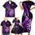 New Zealand Darts Family Matching Short Sleeve Bodycon Dress and Hawaiian Shirt Happiness Is A Tight Threesome Maori Purple LT14 - Polynesian Pride