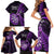 New Zealand Darts Family Matching Short Sleeve Bodycon Dress and Hawaiian Shirt Happiness Is A Tight Threesome Maori Purple LT14 - Polynesian Pride