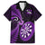 New Zealand Darts Family Matching Short Sleeve Bodycon Dress and Hawaiian Shirt Happiness Is A Tight Threesome Maori Purple LT14 Dad's Shirt - Short Sleeve Purple - Polynesian Pride