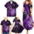 New Zealand Darts Family Matching Summer Maxi Dress and Hawaiian Shirt Happiness Is A Tight Threesome Maori Purple LT14 - Polynesian Pride