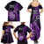 New Zealand Darts Family Matching Summer Maxi Dress and Hawaiian Shirt Happiness Is A Tight Threesome Maori Purple LT14 - Polynesian Pride