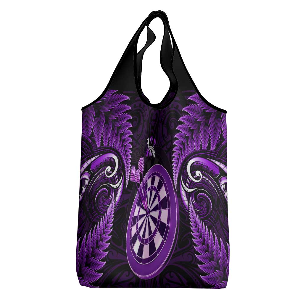 New Zealand Darts Grocery Bag Happiness Is A Tight Threesome Maori Purple