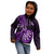 New Zealand Darts Kid Hoodie Happiness Is A Tight Threesome Maori Purple LT14 - Polynesian Pride