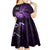 New Zealand Darts Kid Short Sleeve Dress Happiness Is A Tight Threesome Maori Purple LT14 - Polynesian Pride