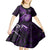 New Zealand Darts Kid Short Sleeve Dress Happiness Is A Tight Threesome Maori Purple LT14 - Polynesian Pride