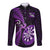 New Zealand Darts Long Sleeve Button Shirt Happiness Is A Tight Threesome Maori Purple LT14 Unisex Purple - Polynesian Pride