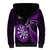 New Zealand Darts Sherpa Hoodie Happiness Is A Tight Threesome Maori Purple LT14 - Polynesian Pride