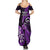 New Zealand Darts Summer Maxi Dress Happiness Is A Tight Threesome Maori Purple LT14 - Polynesian Pride