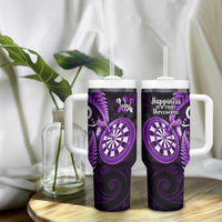 New Zealand Darts Tumbler With Handle Happiness Is A Tight Threesome Maori Purple