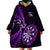 New Zealand Darts Wearable Blanket Hoodie Happiness Is A Tight Threesome Maori Purple LT14 - Polynesian Pride