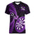 New Zealand Darts Women V Neck T Shirt Happiness Is A Tight Threesome Maori Purple LT14 Female Purple - Polynesian Pride