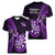 New Zealand Darts Women V Neck T Shirt Happiness Is A Tight Threesome Maori Purple LT14 - Polynesian Pride