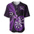 Personalised New Zealand Darts Baseball Jersey Happiness Is A Tight Threesome Maori Purple LT14 Purple - Polynesian Pride