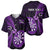 Personalised New Zealand Darts Baseball Jersey Happiness Is A Tight Threesome Maori Purple LT14 - Polynesian Pride