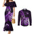 Personalised New Zealand Darts Couples Matching Mermaid Dress and Long Sleeve Button Shirts Happiness Is A Tight Threesome Maori Purple LT14 Purple - Polynesian Pride