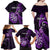 Personalised New Zealand Darts Family Matching Off Shoulder Long Sleeve Dress and Hawaiian Shirt Happiness Is A Tight Threesome Maori Purple LT14 - Polynesian Pride