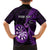 Personalised New Zealand Darts Family Matching Short Sleeve Bodycon Dress and Hawaiian Shirt Happiness Is A Tight Threesome Maori Purple LT14 - Polynesian Pride