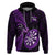 Personalised New Zealand Darts Hoodie Happiness Is A Tight Threesome Maori Purple LT14 Purple - Polynesian Pride