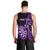 Personalised New Zealand Darts Men Tank Top Happiness Is A Tight Threesome Maori Purple LT14 - Polynesian Pride