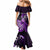 Personalised New Zealand Darts Mermaid Dress Happiness Is A Tight Threesome Maori Purple LT14 - Polynesian Pride