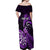 Personalised New Zealand Darts Off Shoulder Maxi Dress Happiness Is A Tight Threesome Maori Purple LT14 - Polynesian Pride