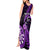 Personalised New Zealand Darts Tank Maxi Dress Happiness Is A Tight Threesome Maori Purple LT14 - Polynesian Pride