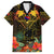 Papua New Guinea Central Province Family Matching Puletasi Dress and Hawaiian Shirt Papua Niugini Coat Of Arms With Flag Style LT14 Dad's Shirt - Short Sleeve Black - Polynesian Pride