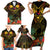 Papua New Guinea Central Province Family Matching Short Sleeve Bodycon Dress and Hawaiian Shirt Papua Niugini Coat Of Arms With Flag Style LT14 - Polynesian Pride