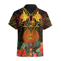 Papua New Guinea Central Province Hawaiian Shirt Papua Niugini Coat Of Arms With Flag Style LT14 - Polynesian Pride