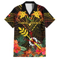 Papua New Guinea Chimbu Province Family Matching Short Sleeve Bodycon Dress and Hawaiian Shirt Papua Niugini Coat Of Arms With Flag Style LT14 Dad's Shirt - Short Sleeve Black - Polynesian Pride