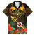 Papua New Guinea Chimbu Province Family Matching Summer Maxi Dress and Hawaiian Shirt Papua Niugini Coat Of Arms With Flag Style LT14 Dad's Shirt - Short Sleeve Black - Polynesian Pride