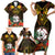 Papua New Guinea East New Britain Province Family Matching Short Sleeve Bodycon Dress and Hawaiian Shirt Papua Niugini Coat Of Arms With Flag Style LT14 - Polynesian Pride