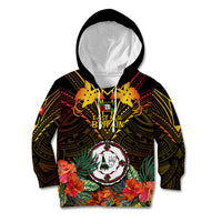 Papua New Guinea East New Britain Province Kid Hoodie Papua Niugini Coat Of Arms With Flag Style LT14 Hoodie Black - Polynesian Pride