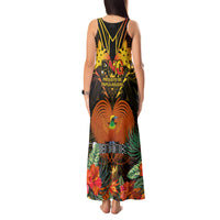 Papua New Guinea East New Britain Province Tank Maxi Dress Papua Niugini Coat Of Arms With Flag Style LT14 - Polynesian Pride