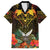 Papua New Guinea Western Province Family Matching Off Shoulder Short Dress and Hawaiian Shirt Papua Niugini Coat Of Arms With Flag Style LT14 Dad's Shirt - Short Sleeve Black - Polynesian Pride