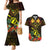 Papua New Guinea Southern Highlands Province Couples Matching Mermaid Dress and Hawaiian Shirt Papua Niugini Coat Of Arms With Flag Style LT14 Black - Polynesian Pride