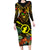 Papua New Guinea Southern Highlands Province Family Matching Long Sleeve Bodycon Dress and Hawaiian Shirt Papua Niugini Coat Of Arms With Flag Style LT14 Mom's Dress Black - Polynesian Pride