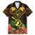 Papua New Guinea Southern Highlands Province Family Matching Mermaid Dress and Hawaiian Shirt Papua Niugini Coat Of Arms With Flag Style LT14 Dad's Shirt - Short Sleeve Black - Polynesian Pride