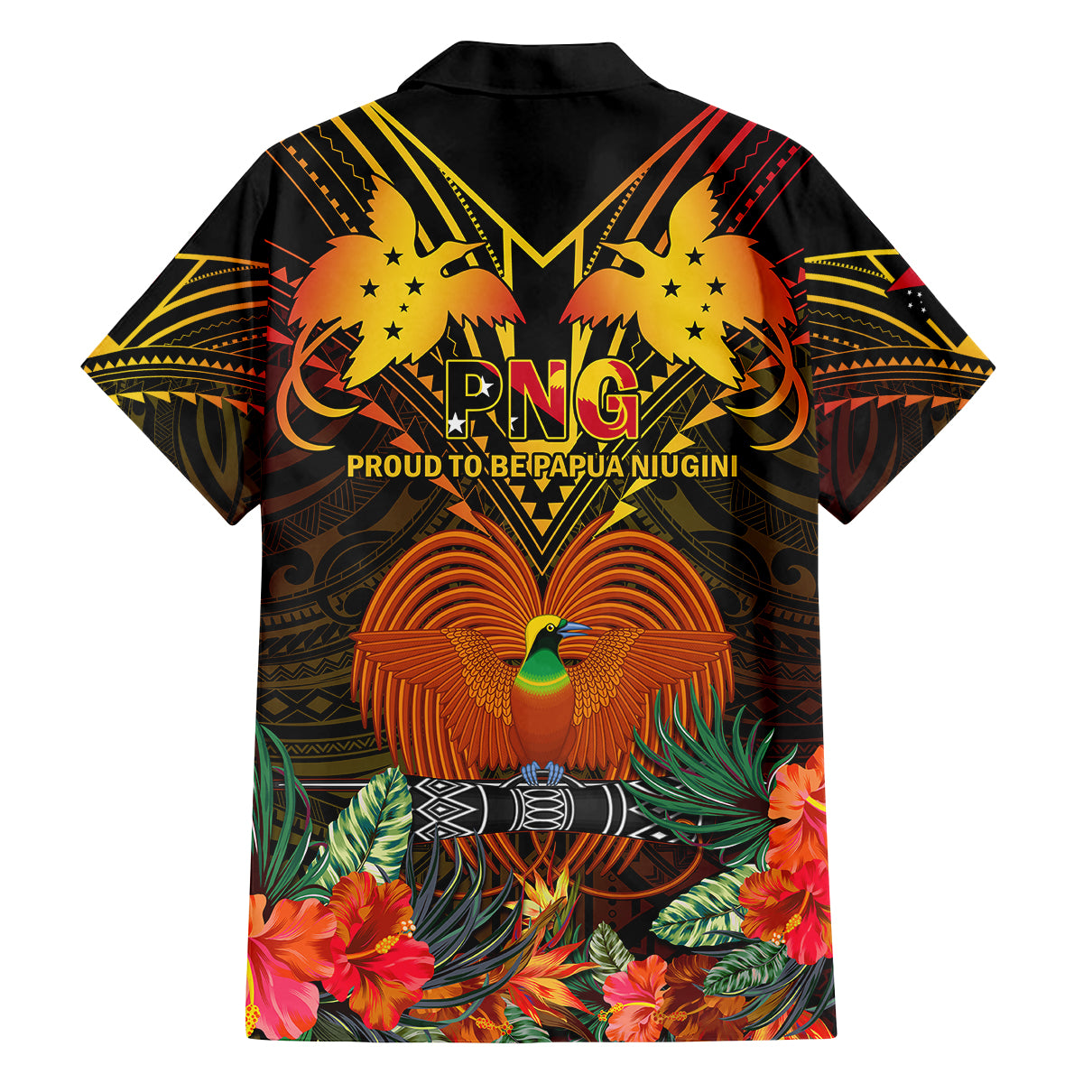 Papua New Guinea Southern Highlands Province Kid Hawaiian Shirt Papua Niugini Coat Of Arms With Flag Style LT14 - Polynesian Pride