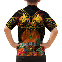 Papua New Guinea Southern Highlands Province Kid Hawaiian Shirt Papua Niugini Coat Of Arms With Flag Style LT14 - Polynesian Pride
