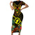 Papua New Guinea Southern Highlands Province Short Sleeve Bodycon Dress Papua Niugini Coat Of Arms With Flag Style LT14 Long Dress Black - Polynesian Pride