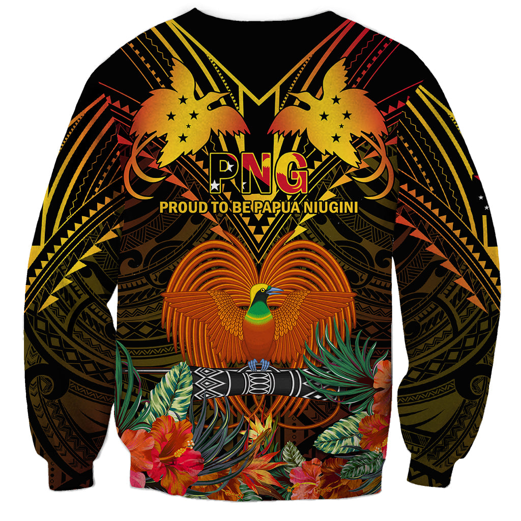 Papua New Guinea Southern Highlands Province Sweatshirt Papua Niugini Coat Of Arms With Flag Style LT14 - Polynesian Pride
