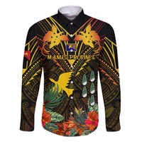 papua-new-guinea-manus-province-family-matching-long-sleeve-bodycon-dress-and-hawaiian-shirt-papua-niugini-coat-of-arms-with-flag-style