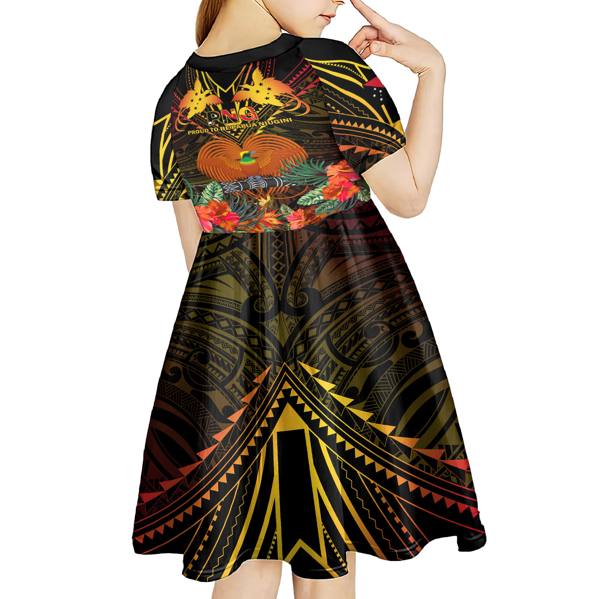 papua-new-guinea-manus-province-kid-short-sleeve-dress-papua-niugini-coat-of-arms-with-flag-style