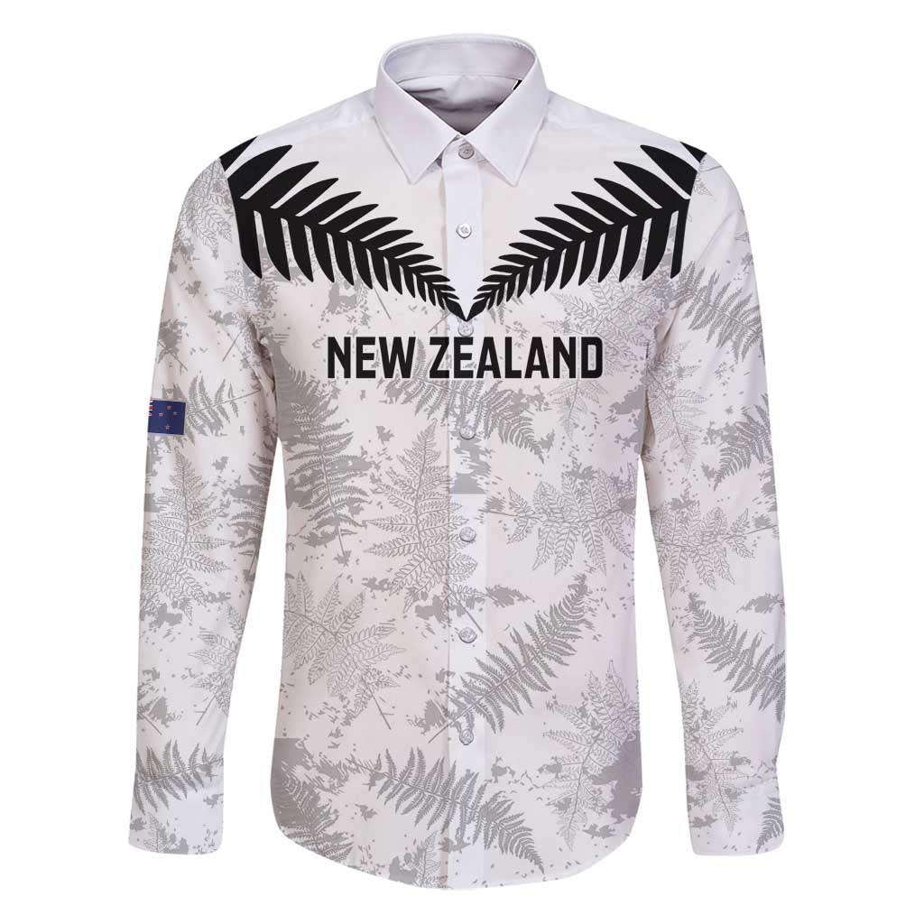 Custom New Zealand Silver Fern Football Family Matching Puletasi and Hawaiian Shirt Go Aotearoa Grunge White - Polynesian Pride