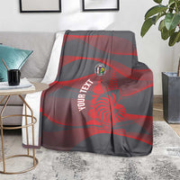Custom New Caledonia Football Blanket Allez Les Cagous Grey Version - Polynesian Pride
