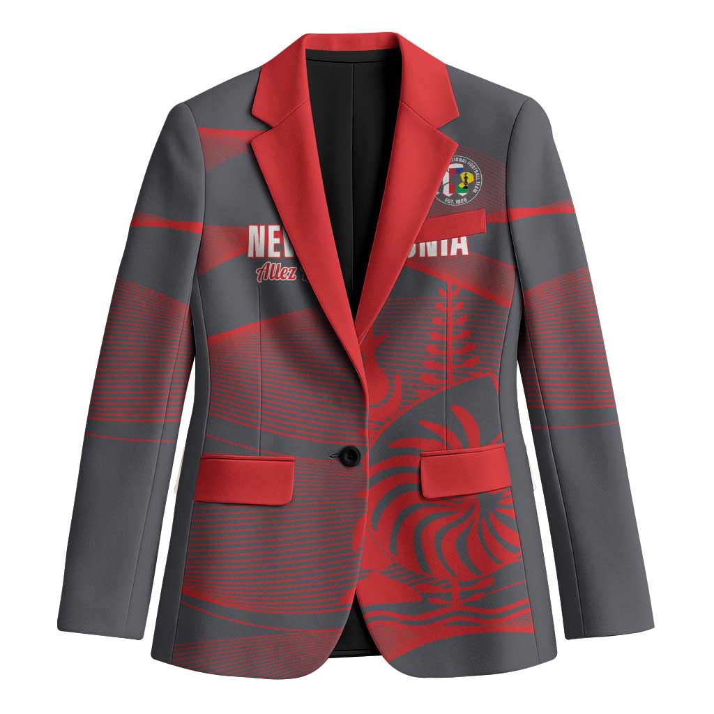 Custom New Caledonia Football Blazer Allez Les Cagous Grey Version - Polynesian Pride