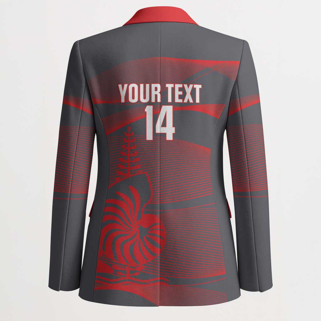 Custom New Caledonia Football Blazer Allez Les Cagous Grey Version - Polynesian Pride