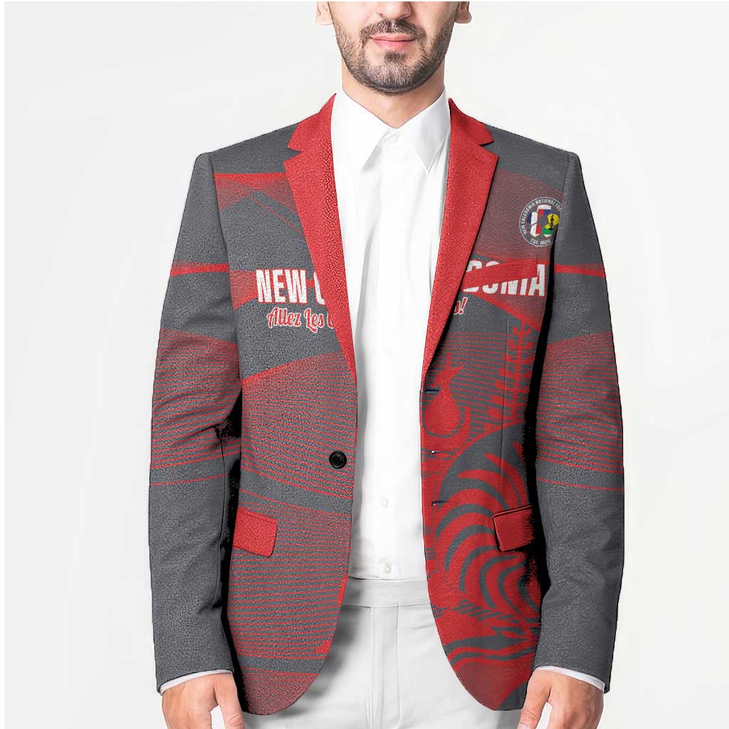 Custom New Caledonia Football Blazer Allez Les Cagous Grey Version - Polynesian Pride