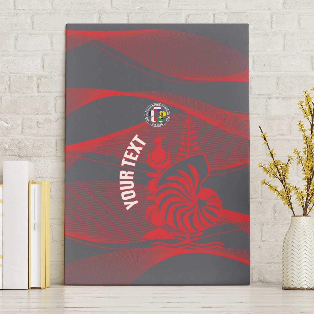 Custom New Caledonia Football Canvas Wall Art Allez Les Cagous Grey Version - Polynesian Pride
